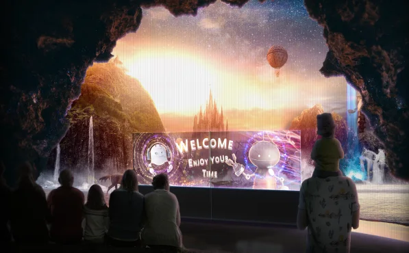 Transparent OLED stage and live event application concept
