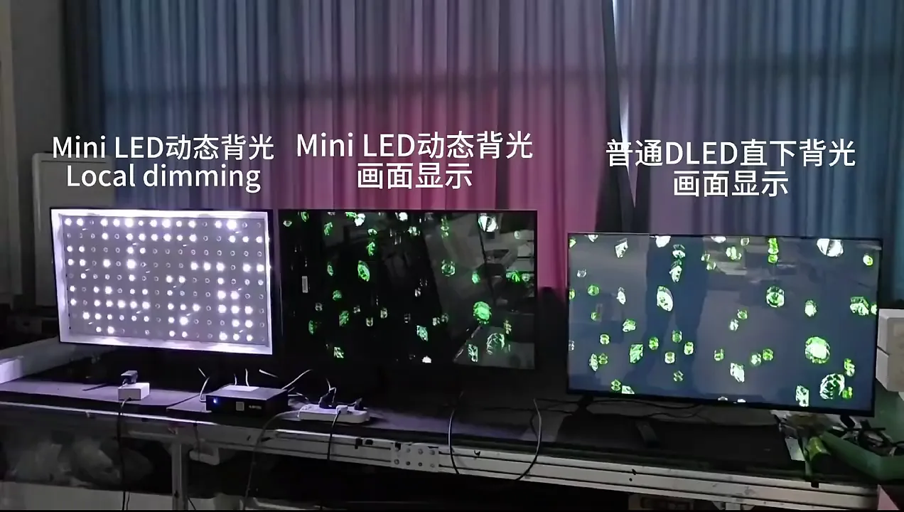 Local dimming zones improving contrast on an outdoor LCD display